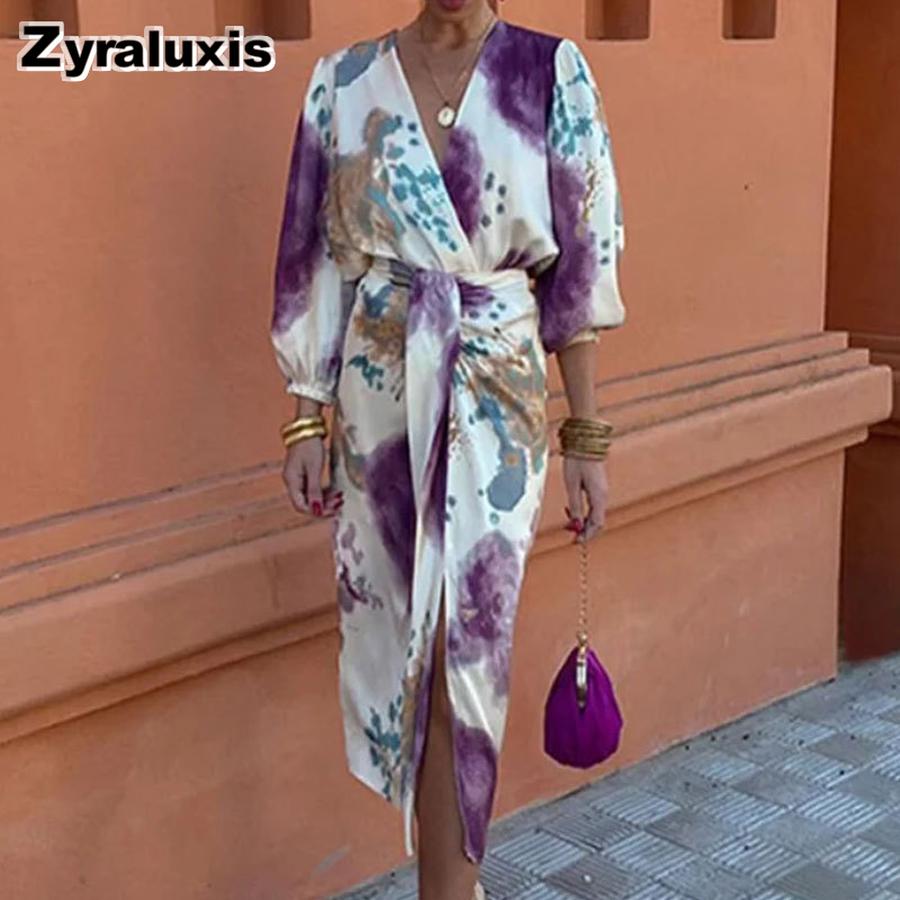 New Women s Summer Fashion Set Casual Long Sleeve Shirt High-Slit Maxi Dress Set for Women S
