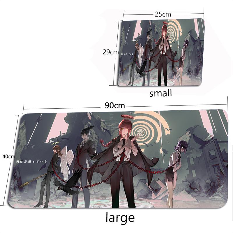 Kettensägenmann Mauspade Anime Mauspade Gamer Makima Gaming Zubehör Mauspade Groß Tastatur Schreibtischmatten 100X50CM Pochita Spielmatte