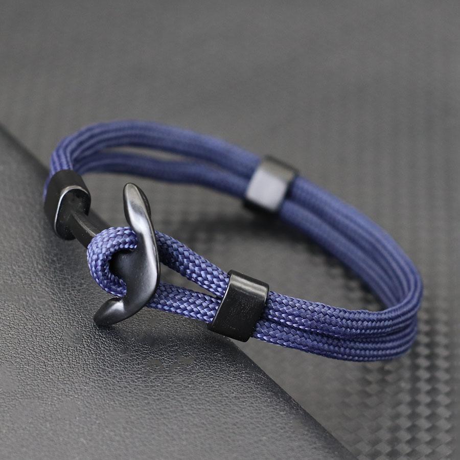 New Anchor Bracelet For Men Outdoor Camping Paracord Braslet Casual String Braclet Nautical Wrap Accessories Pulseria Homme