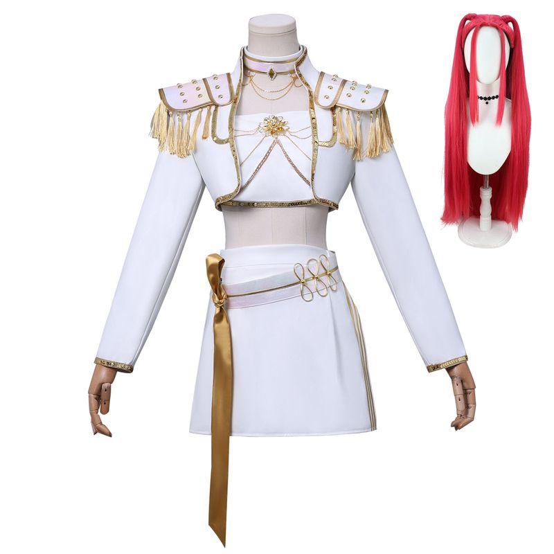 K-Pop Girl Group Cosplay Costume, White Version, Anime Style