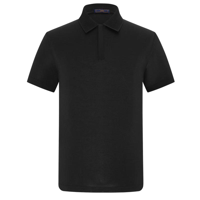 EMZ Erdos Men s Cool-Feel Silk-Wool Blend Pique Polo Shirt L