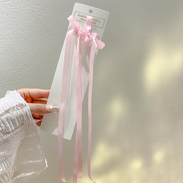 Elegant Bow Ribbon Hairpin Baby High-Value Hair Bands Female Su Hanfu Braided Long Hairband Hair Accessories for Girl Headwear