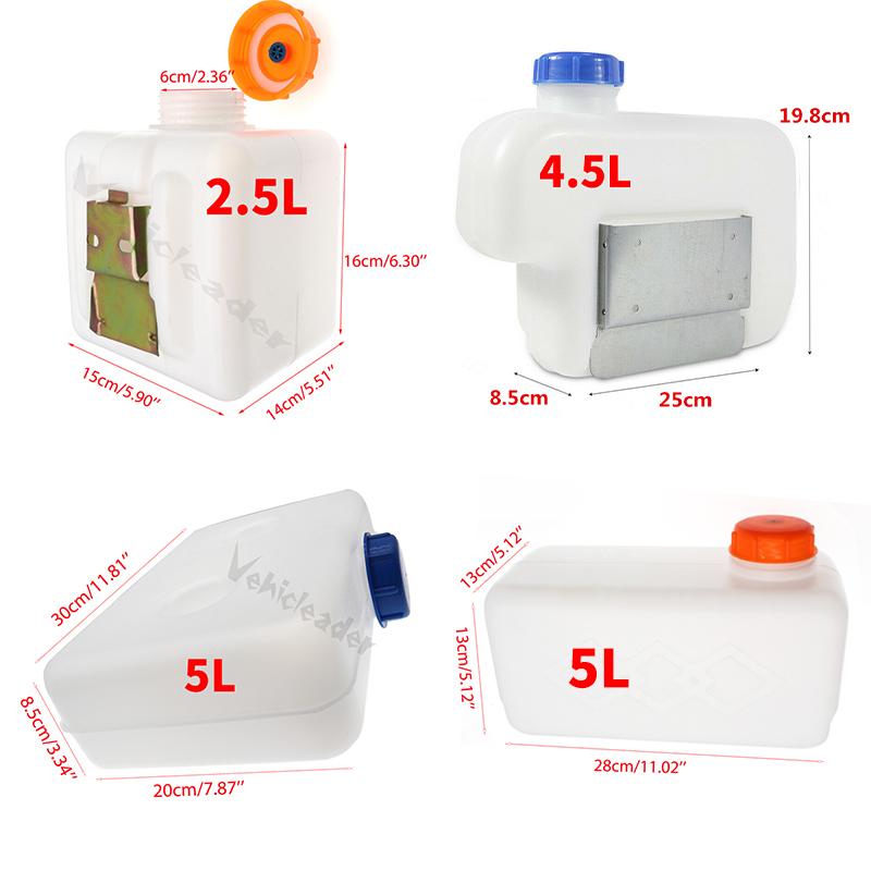 2.5L/4.5L/5L/5.8L/7L/10L Car Caravan Motorhome Parking Heater Tool Plastic Fuel Oil Gasoline Tank Auto Air Heater Diesel