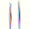 Stainless Steel Precision Color Titanium Eyebrow Clip Tweezers Specifically Designed for Beautiful Eyelashes Makeup Tools