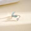 Fishtail Zircon Fishtail Open Ring Y2K Classic Big Plain Ring Geometric Opening Ring  Jewelry Gifts