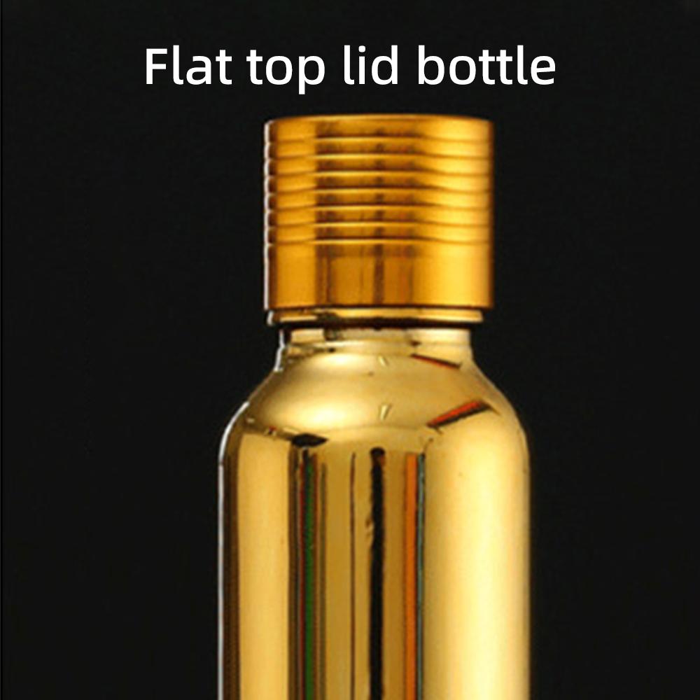 

5ml-100ml Golden Electroplating Fine Oil Bottle Sample Bottle Glue Head Dropper Bottle Press Drop Separation Empty Bottle 5ml&5pcs