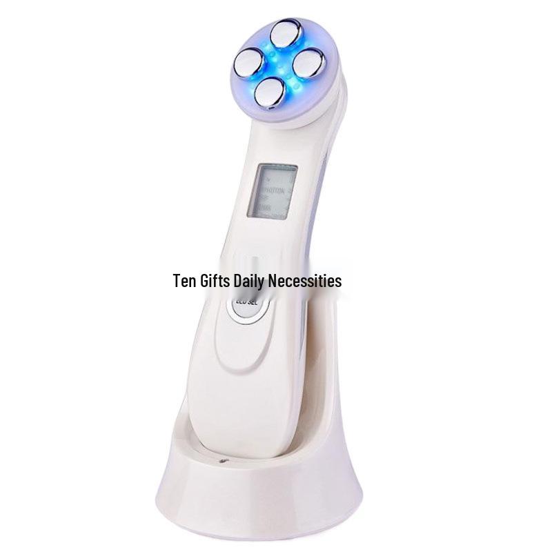 EMS Dual-color RF Device: Micro-electric Skin Tightening & Anti-Wrinkle Treatment with Freckle Removal and Five Light Options