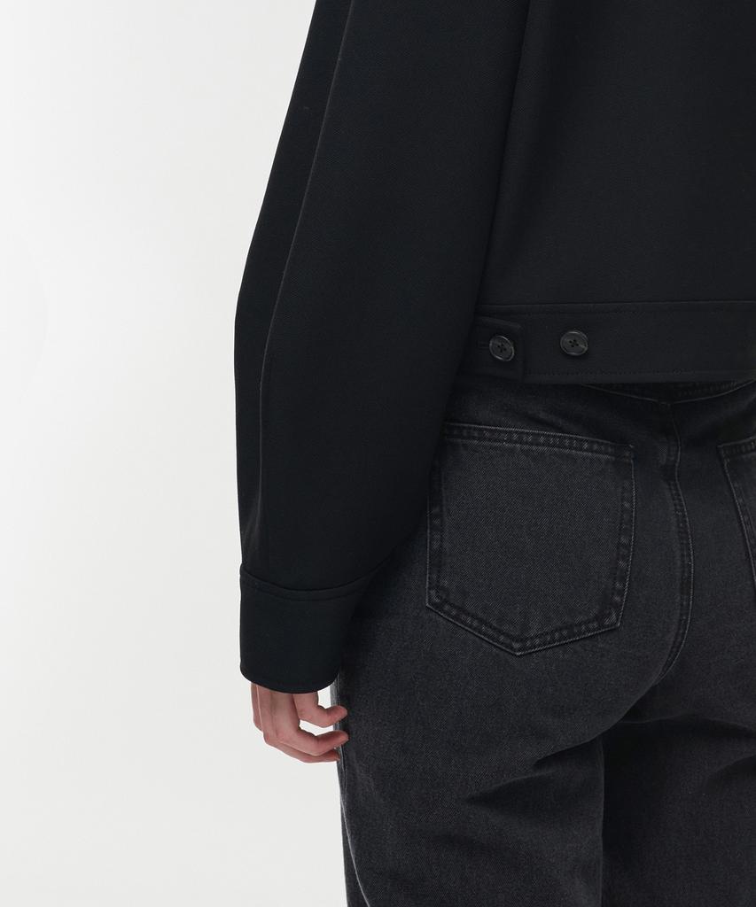 Musinsa Standard Woman Women'S Twill Crop Jacket [Black]
