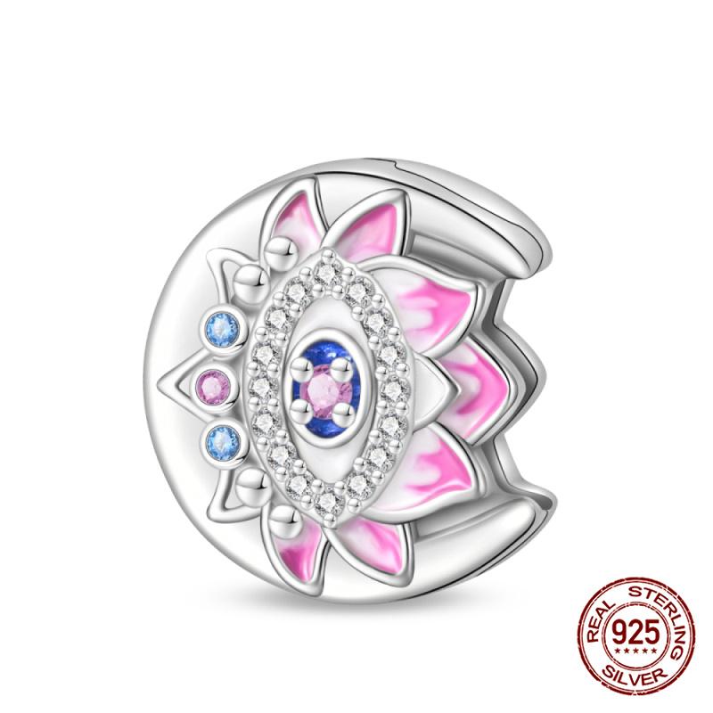Original 100% 925 Silver Lucky Clover Patron Saint Flat Bead Fit Original Flat Bracelet DIY Jewelry Making Women's Gift