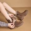 Anti-slip Boots - New Cotton Short Boots with Added Insulation - Thick-soled Shoes - Women's Shoes