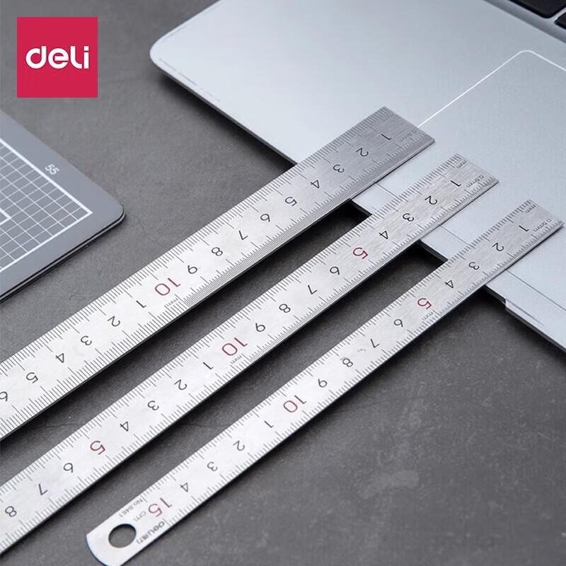Deli Stainless Steel Ruler