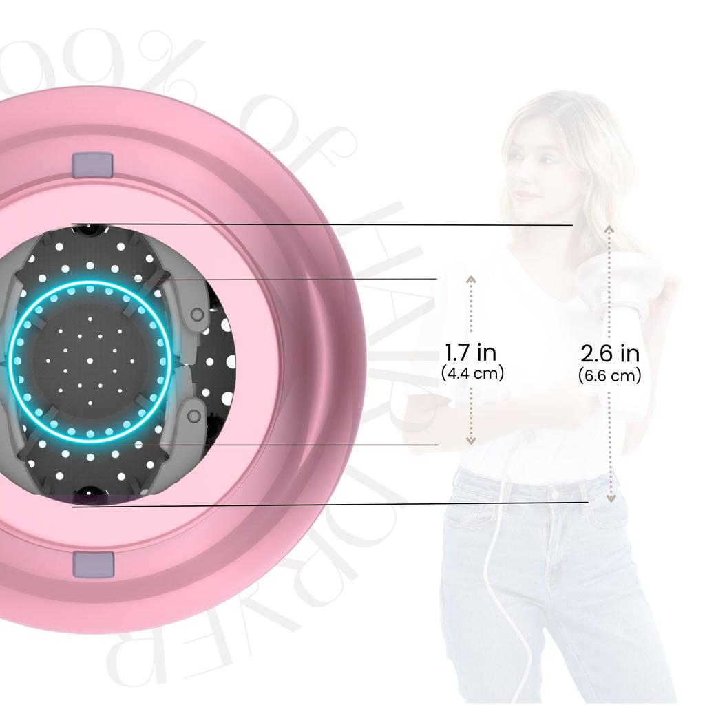 GIHALI Universal Hair Diffuser for Natural Curls and with Hair Dryer Attachment "Super Sturdy" 4.4cm-6.6cm, Waves, (Blue Lagoon)