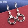 925 Sterling Silver AAA Zircon Hoop Pendant Earrings - Exquisite Gift Jewelry
