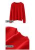 Women's 100% Pure Cashmere Round Neck Sweater - Soft, Warm, and Loose-Fit Knitted Base Layer.