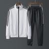 Trendiger Unisex-Sportanzug: Strickjacke und Sweatshirt mit Stehkragen, ideal für Frühling/Herbst, zweiteiliges Set, individuell anpassbar.