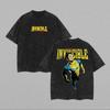 Invincible Mark Grayson Vintage Washed T‑shirt Unisex Front Back Print Short Sleeve Casual Streetwear Anime Tee Men Women