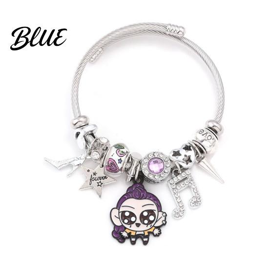 Bracelet Demon Hunters-Inspired Zinc Alloy Enamel Cat Charms Snake Expression
