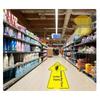 Slippery Floor Warning: Arrow Sticker for Caution and Trip Hazard