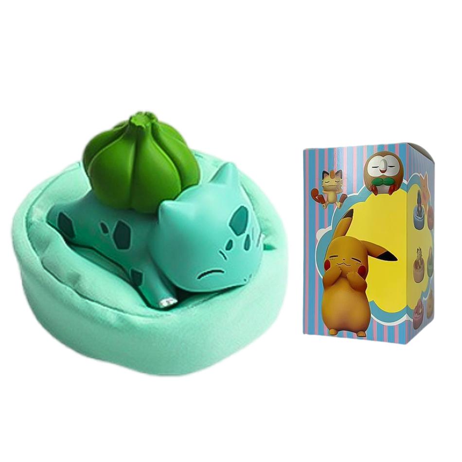 Toys 1-12pcs Pok É Mon Scale Ratio Model Figure 1-12 Pcs Pikachu Sleep Series Interior Hand Sleeping Position Gift Present for Sfriends