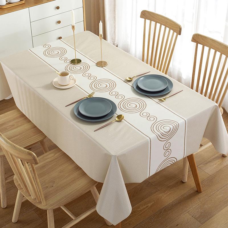 Thickend Waterproof Non-washable PVC Tablecloth Table Mat Rectangular Tablecloth Home Decor
