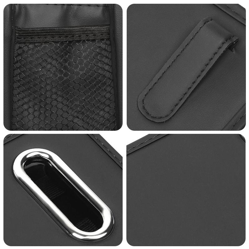 Car Soft Leather Tissue Box Multi Functional Car Door Storage Box Accessories For VW Golf T‑Roc Tiguan Polo Passat T‑Cross MK7 Gj8