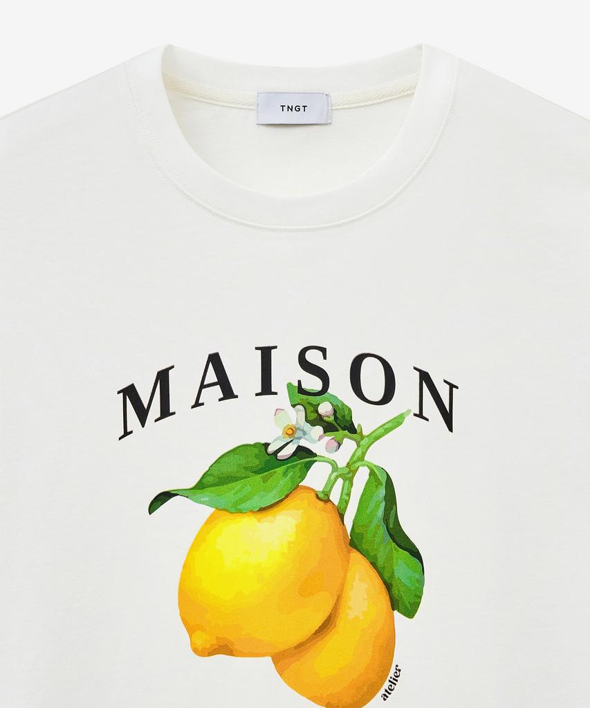 Tienjiti Lemon Graphic T-Shirt (White) Tnts5E220Wt