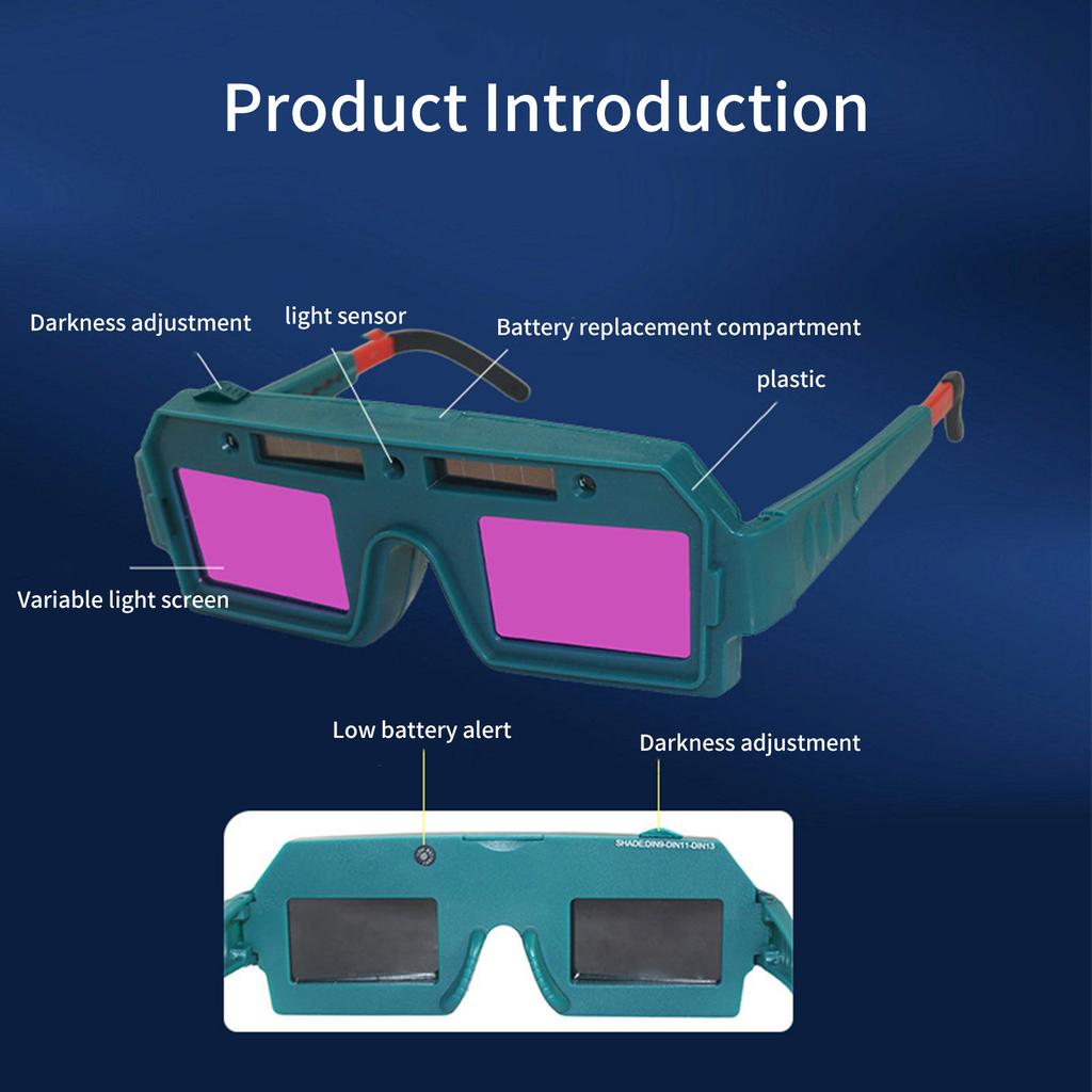 Welding Glasses Auto Dimming Welding Goggles for TIG Professional Weld Glasses Goggles Multifunction Utility Tool