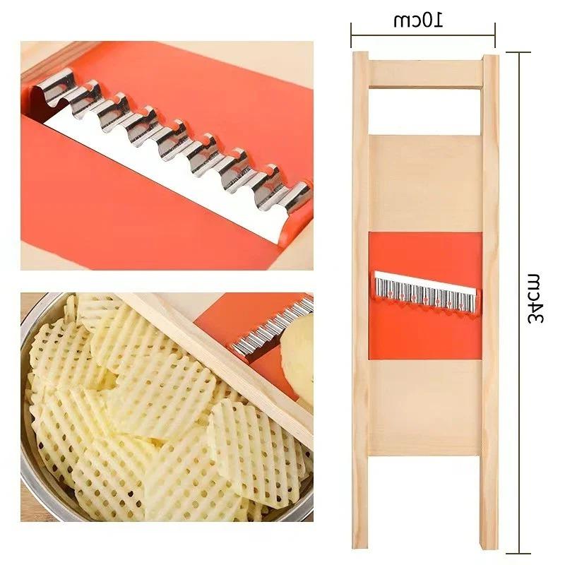 Potato Slicer Cut Potato Grid Artifact Grid Wipe Grid Knife Vegetable Cutter Wave Knife Cut Flower Knife Gadgets Accessories