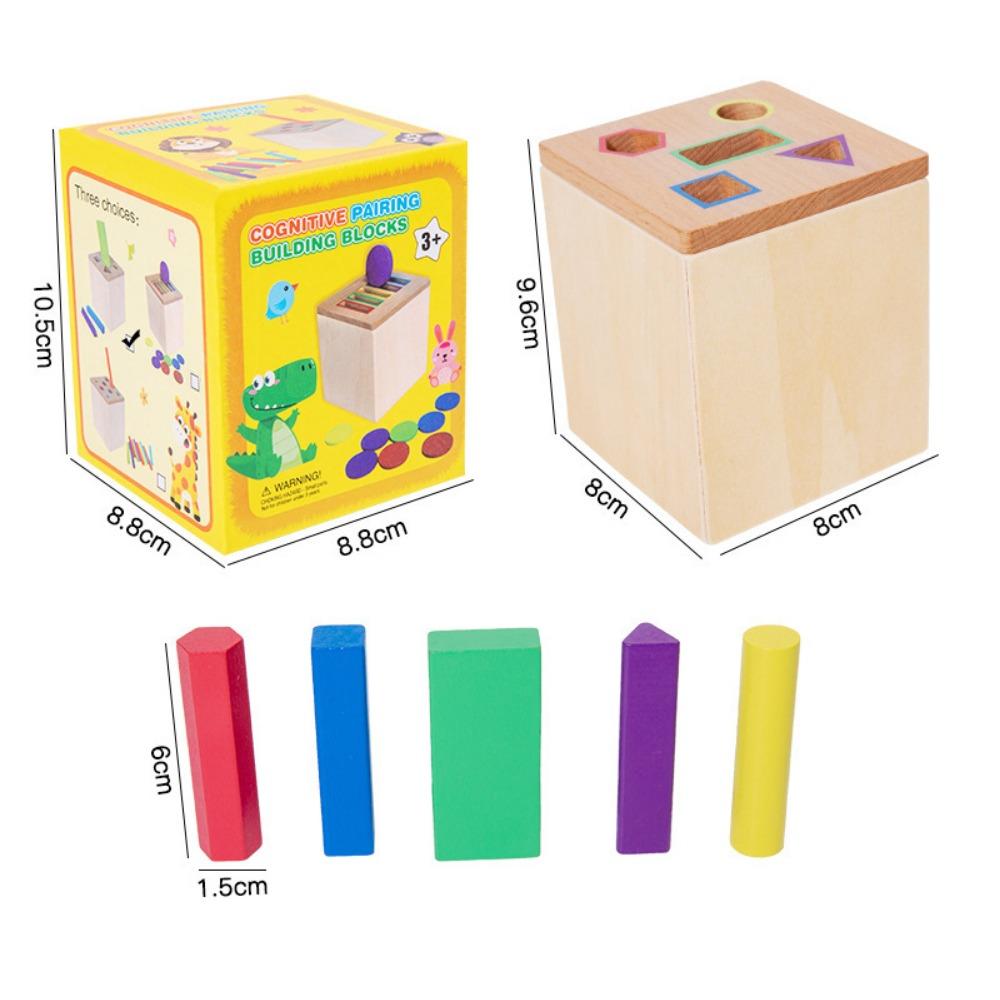 

Игрушки Монтессори Деревянные игрушки для сортировки по цветам Коробка с формами Навыки мелкой моторики Сенсорные игры на сопоставление Развивающие детские игрушки для 1-3 лет