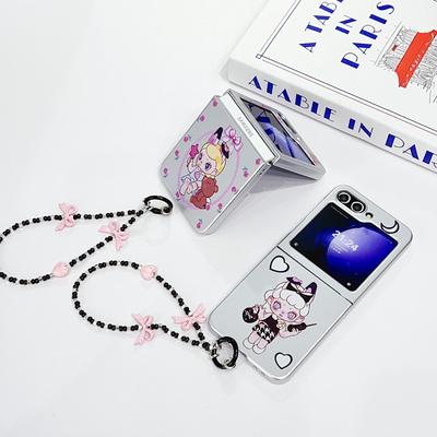 Electroplated Protective Case for Samsung Galaxy Z Flip7/6/5 - Compatible with Japanese & Korean Cartoons