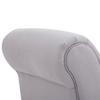 Bench Upholstered Bench with Sailcloth Fabric, Armrest Hallway Bench with Wooden Frame, Shoe Bench for Bedroom, Living Room