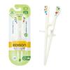 EDISONmama EDISON Chopsticks KIDS Series Right Hand Use White 17.5cm Nursery Early Elementary Feeding Dining Supplies Tableware Ring Correct Part Easy