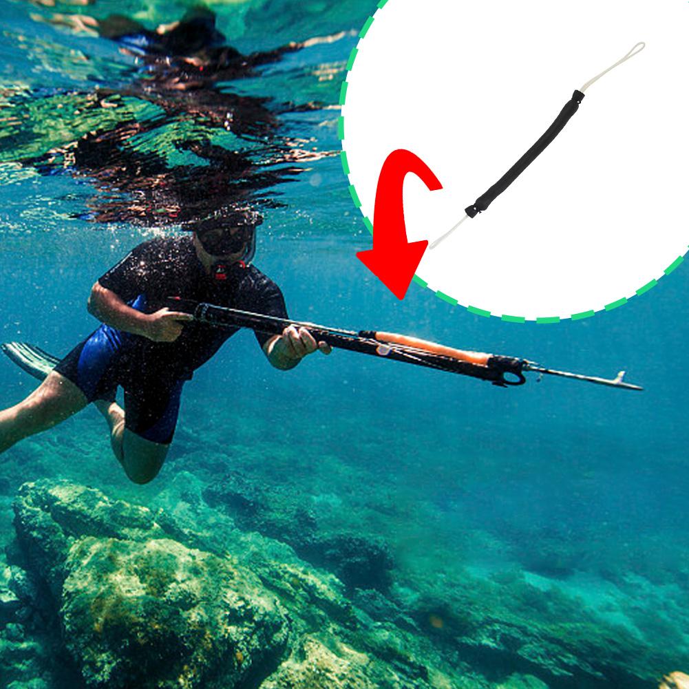 Gummi Speerfisch-Schießleine mit Wirbelkarabiner/Pigtail-Wirbel Speer-Schockleine Speerfisch-Ausrüstung zum Vermeiden von Fangverlust