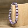 Chevron Amethyst Bead Bracelet – Calm Intuition Healing Jewelry, Spiritual Protection Gift for Women