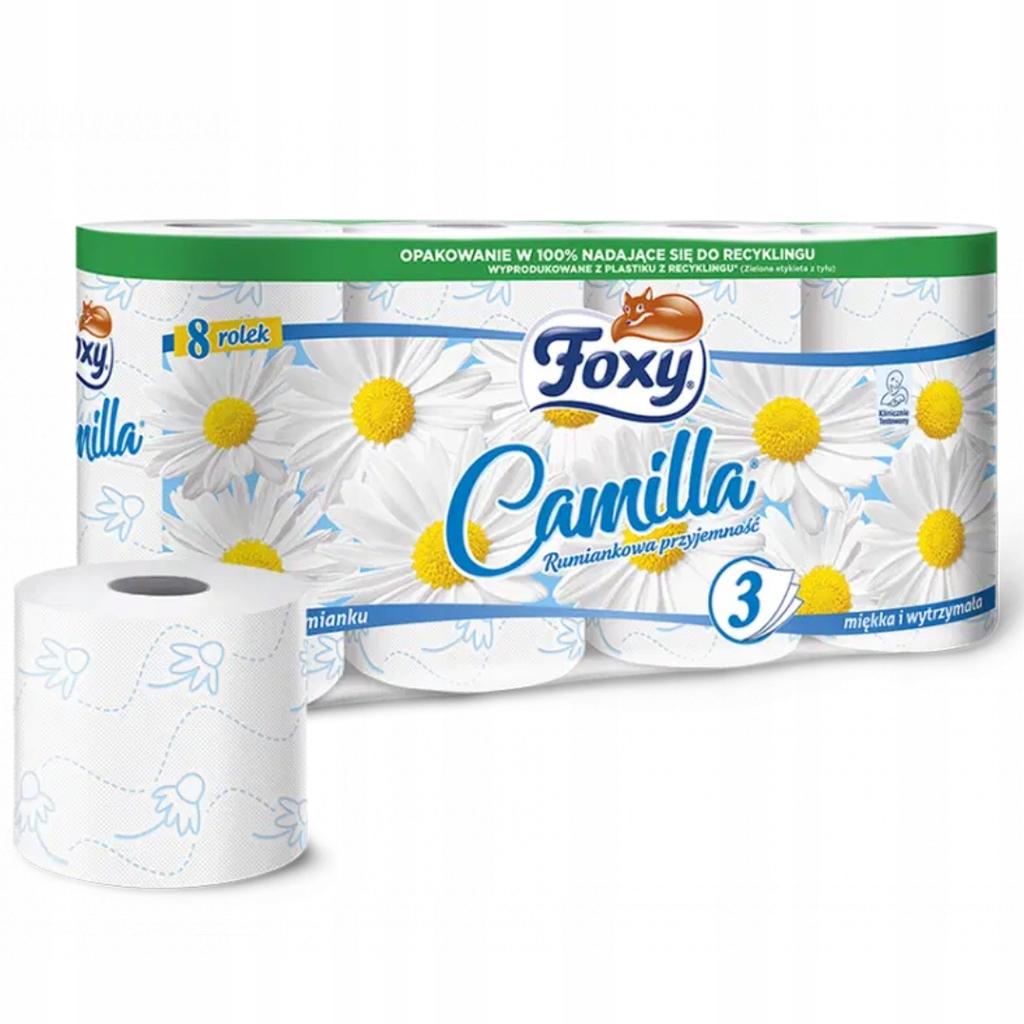 Foxy Camilla Camomile Toilet Paper 8 Rolls 3 Layers 1 Pc