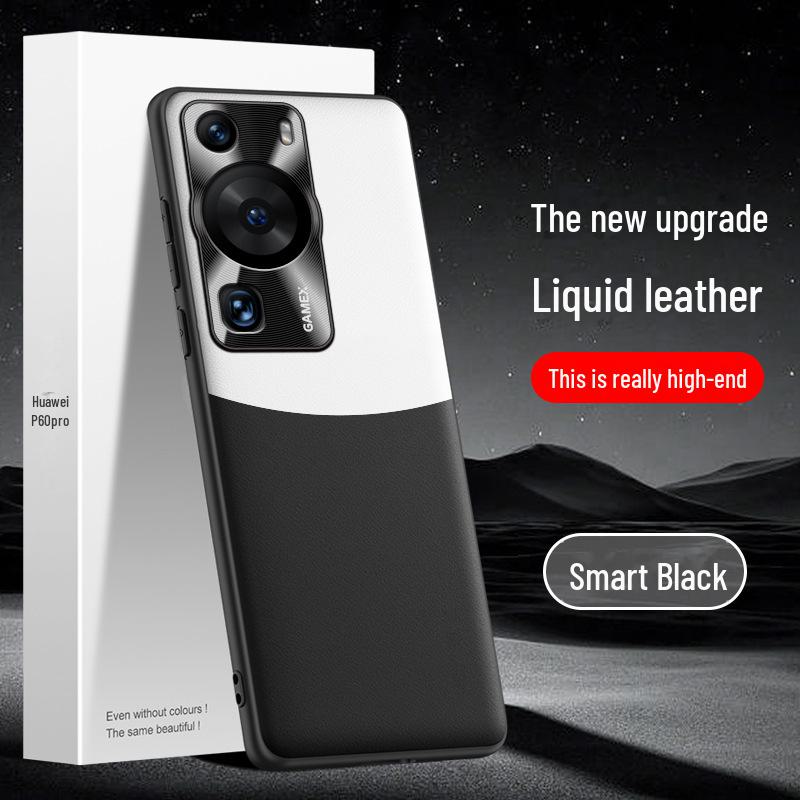 Huawei P60 Liquid Leather Anti-Fall Protective Case, One Piece Cover
