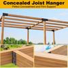 Heavy Duty Joist Hanger Steel Concealed Flange Beam Support Bracket Robust Construction Powder-Coated Steel
