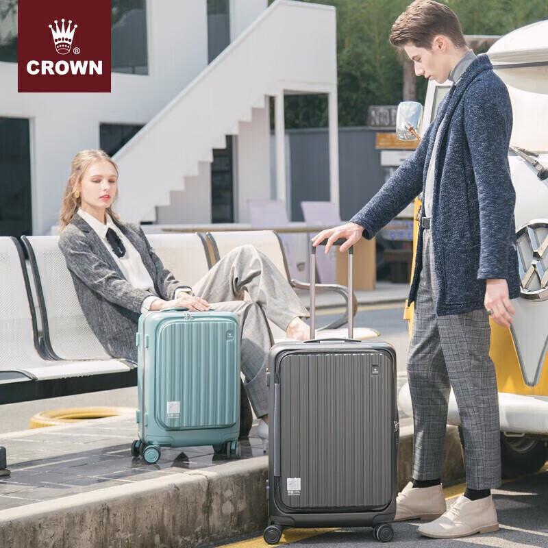 Crown 20-inch Front-Opening Carry-on Suitcase