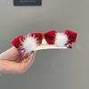 Children's Red Bow Hair Clip - Festive Spring Festival Hanfu Headwear
