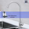 Brushed Stainless Steel Single Cold Kitchen Faucet