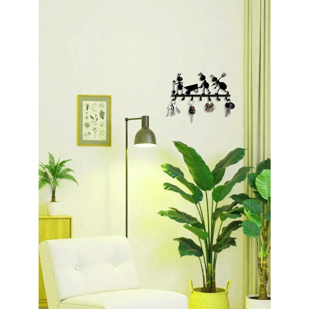 Metal Wall Mount Key Holder Heavy Duty Keychain Organizer Ant Design Entryway Storage Hanger