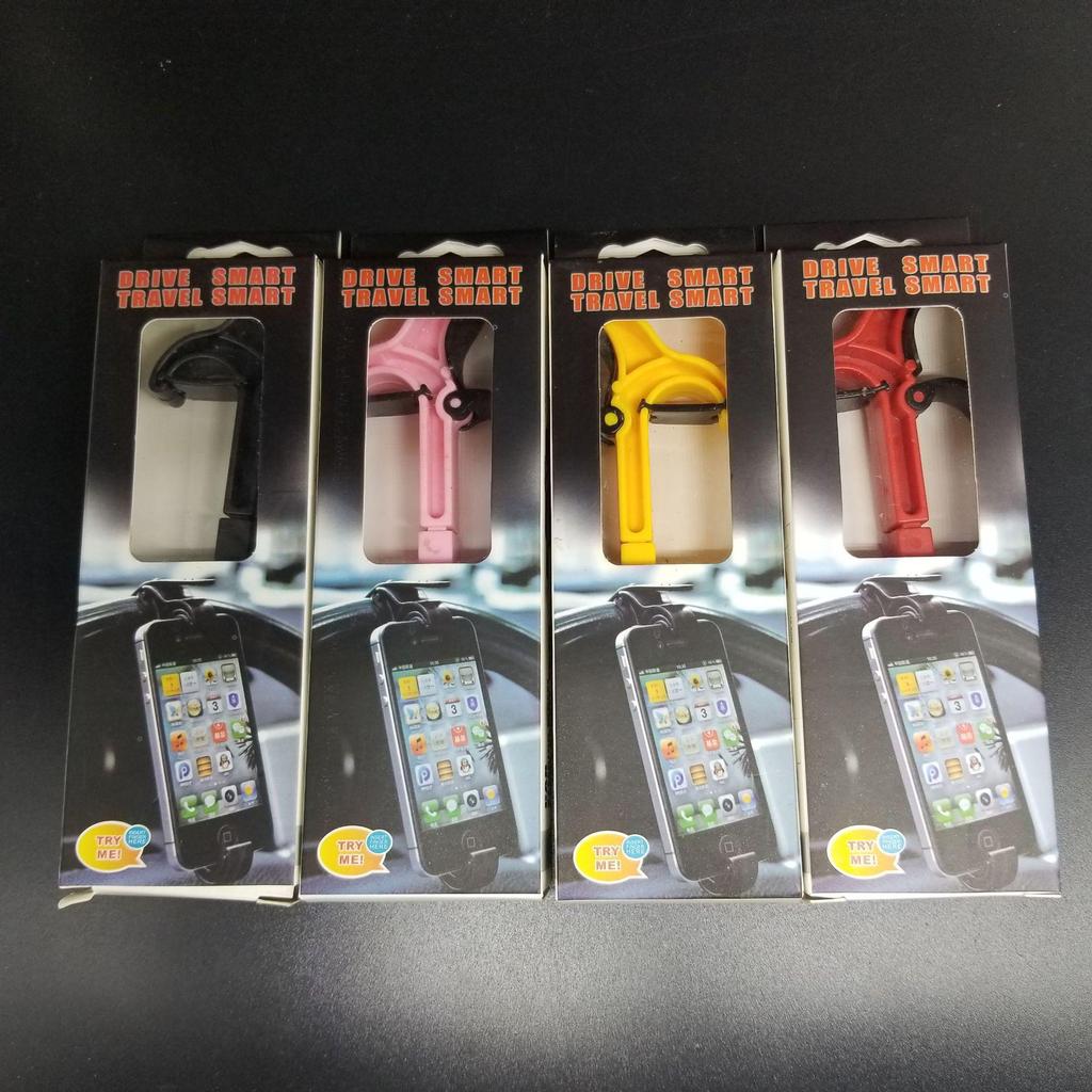 Universal Car Phone Holder for Steering Wheel - Multifunctional Hook Design with GPS Compatibility