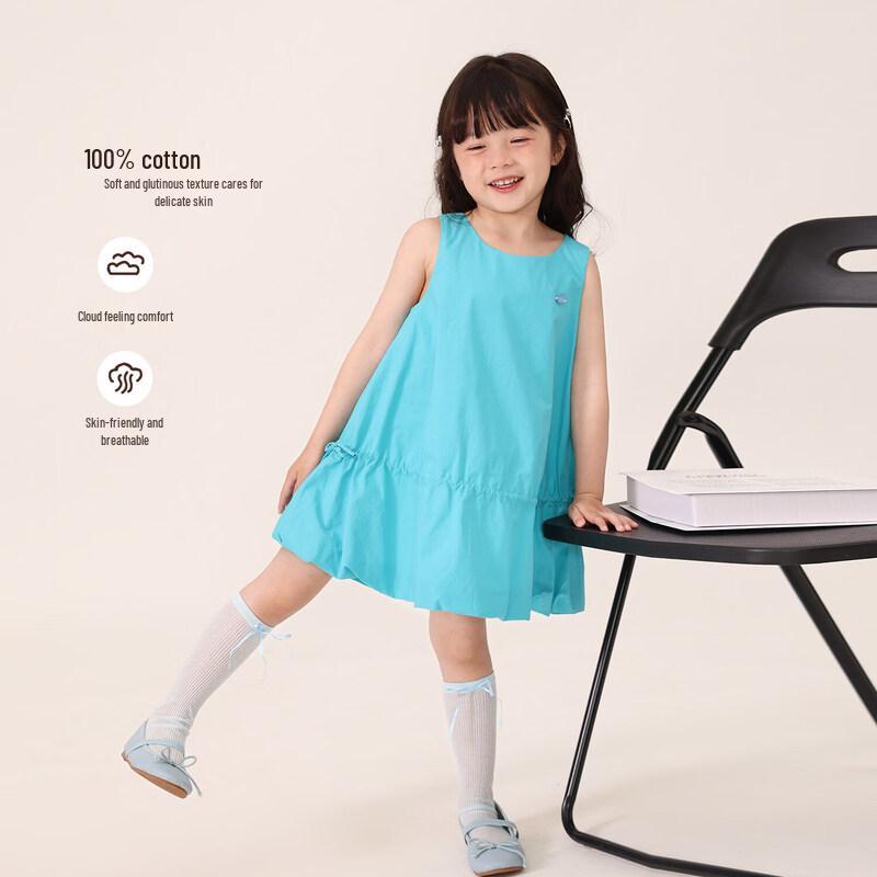LUSON Girls' Sleeveless Summer Dress