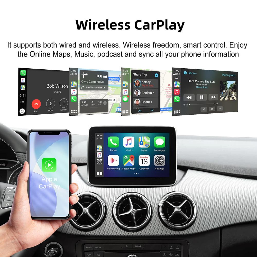 Wireless CarPlay Android Auto for Mercedes Benz NTG4.5/4.7 A B C E Class GLA CLA GLK SLK CLS W204 W176 W246 X204 C117