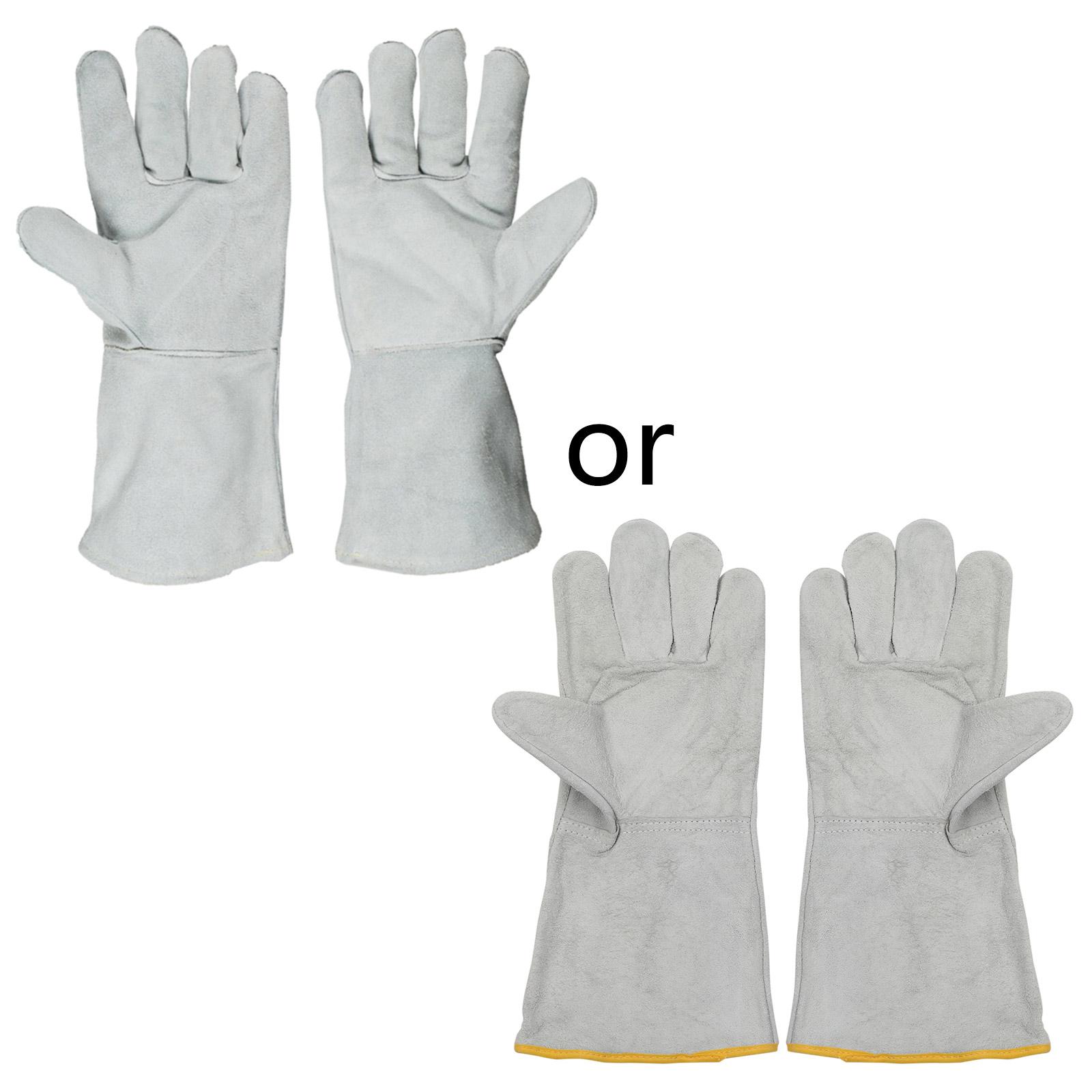 

Высокопрочные перчатки для сварки, прихватки для кастрюль, термостойкая и износостойкая кожа для духовки, гриля, барбекю, печи, плиты, камина