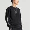 Li Ning Sports Casual Printed Crew Neck Pullover Sweatshirt Men Sweatshirt Black AWDR027-3