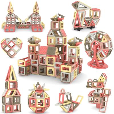 AMYCOOL Magnetic Toys, 179 Pieces, New Colors Available, Ages 3, 4, 5, and 6, Popular Birthday Gift for Girls and Boys, Top-Rated Building Blocks,