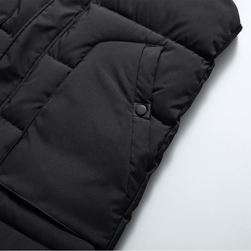 Fashion Winter Sleeveless Parkas Man Long Vest Hooded Plus Size Casual Thick Warm Outerwear Men Jackets