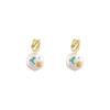 Monet Garden Style Oil Painting Baroque Pearl Earrings - French Court Inspired Light Luxury Accessories