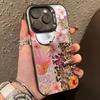 Leopard Print Star Flower Plating Hard Phone Case For IPhone 17 Air 16 15 14 13 12 11 Pro Max Plus Funda Case Cover Bumber Cover